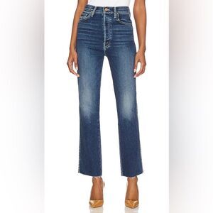 MOTHER Tippy Top Frisky Flood Fray Straight Leg Jeans